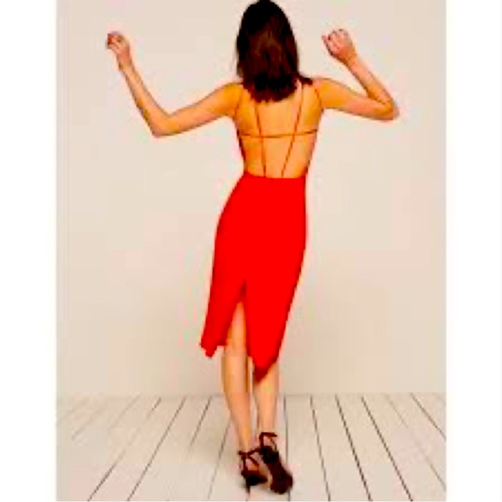Reformation Sanibel backless dress midi dress NWT 4